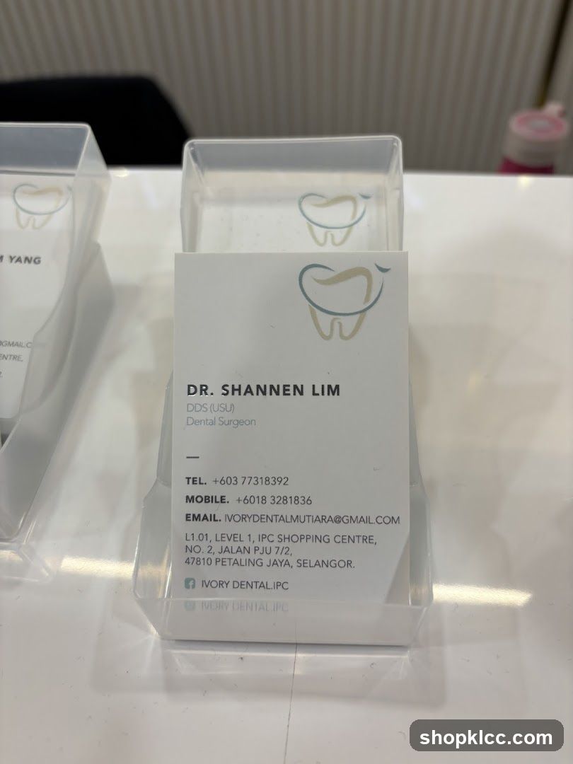 Business Card for Dr. Shannen Lim