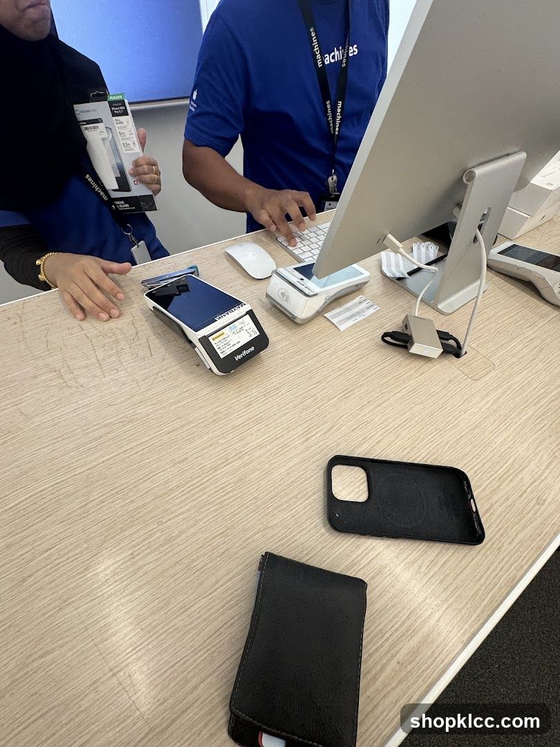 Checkout Counter with Payment Terminals