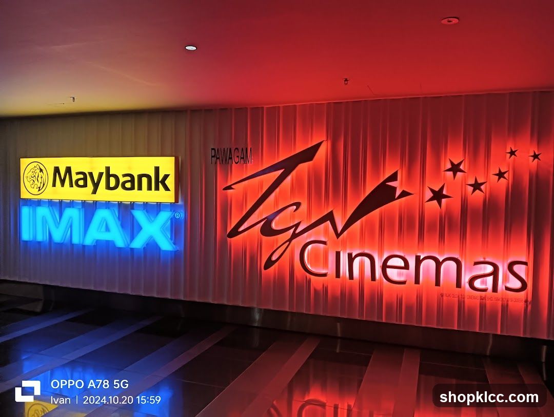 TGV Cinemas and Maybank IMAX signage