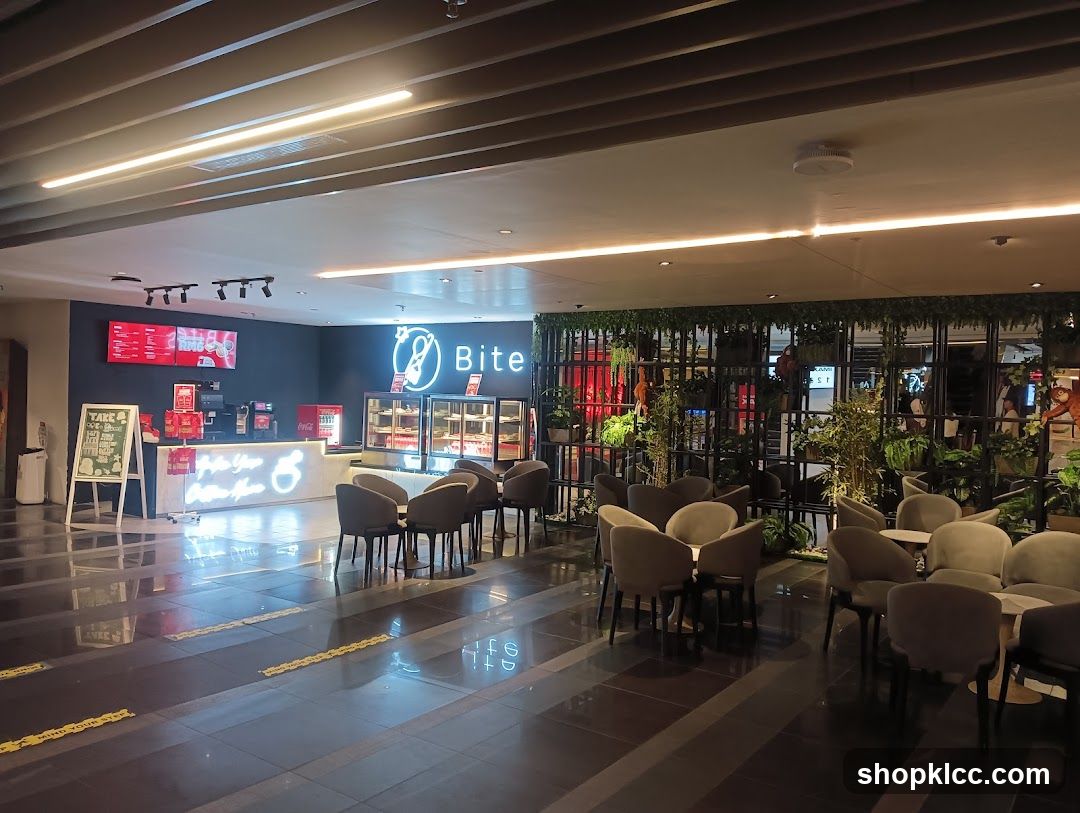 Cafe Interior with Seating and Counter