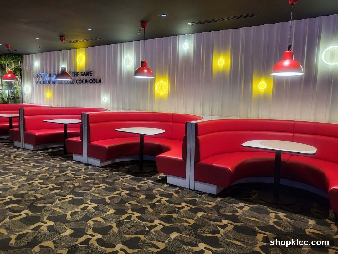 Diner Booths with Neon Accents