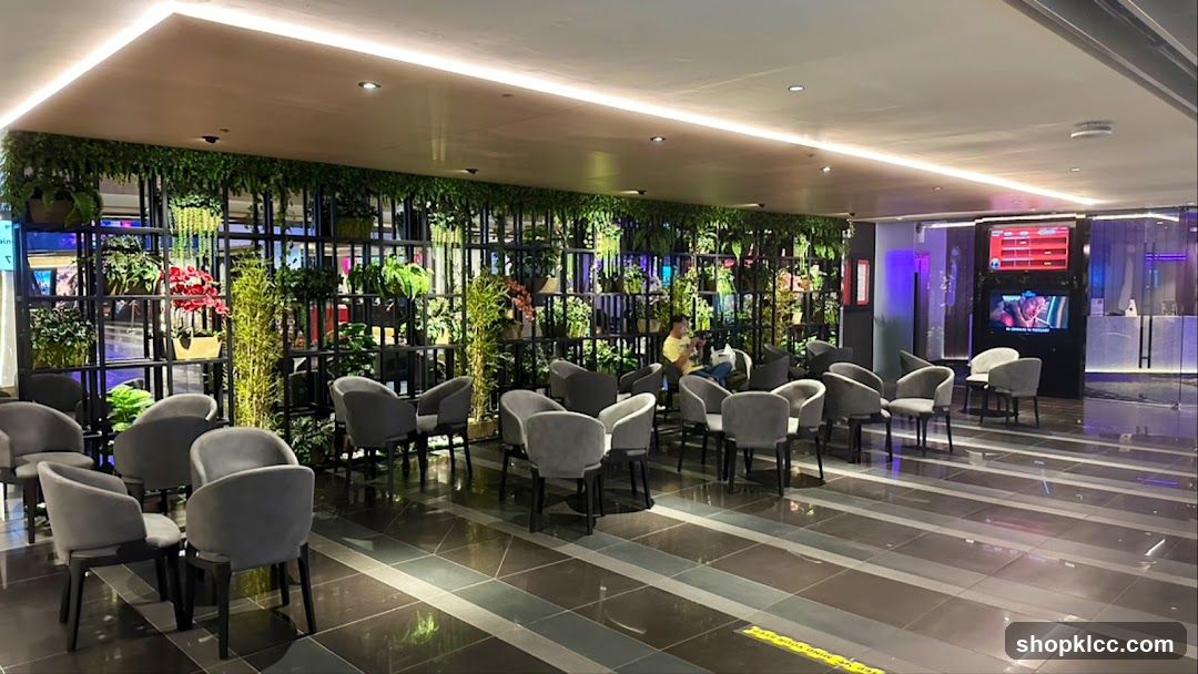Modern Lounge Area with Greenery