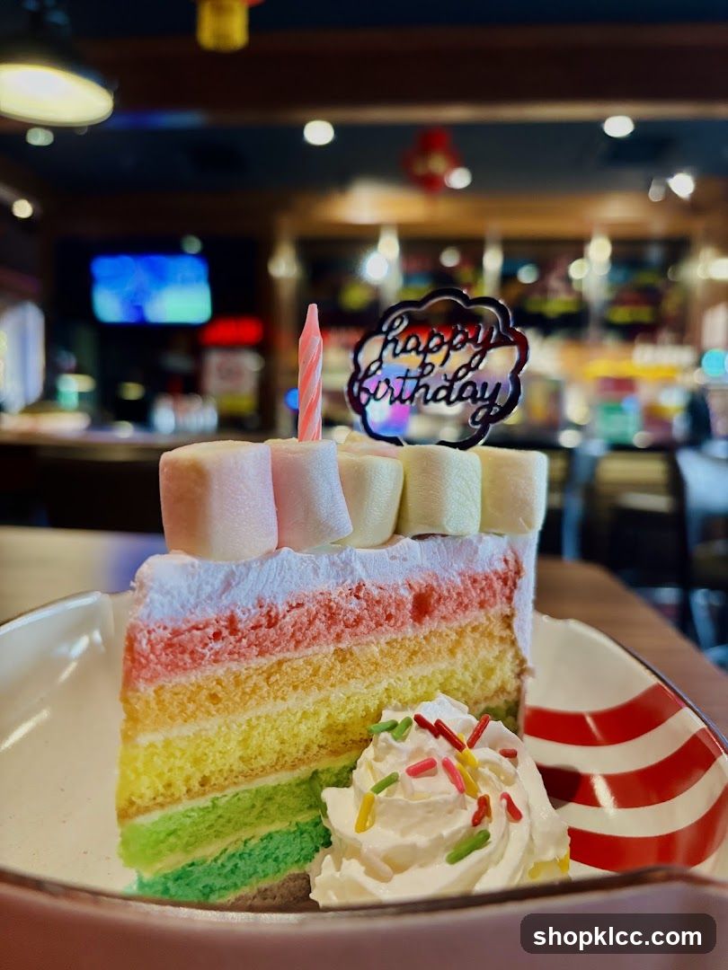 Rainbow Cake Slice