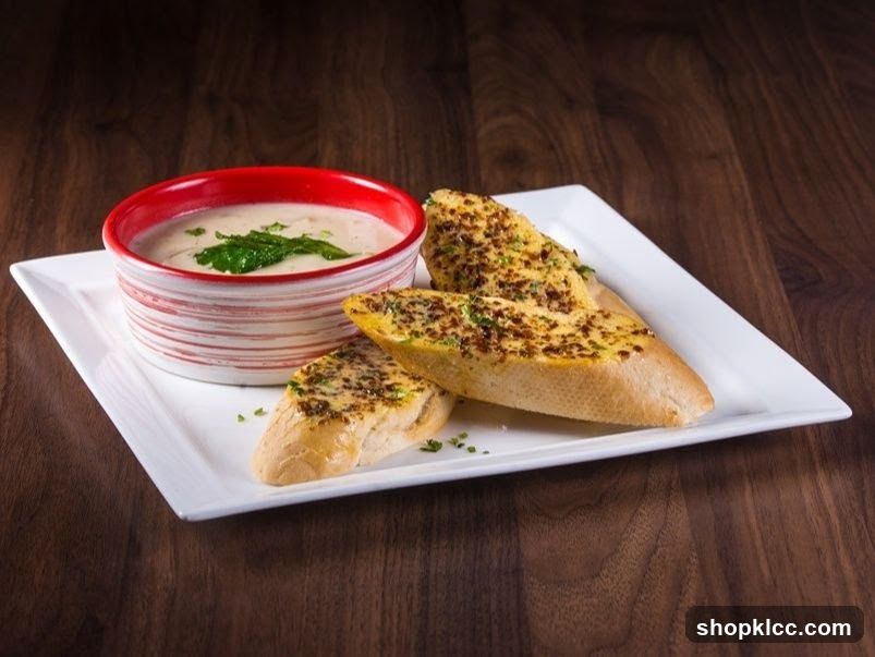 Soup and Garlic Bread