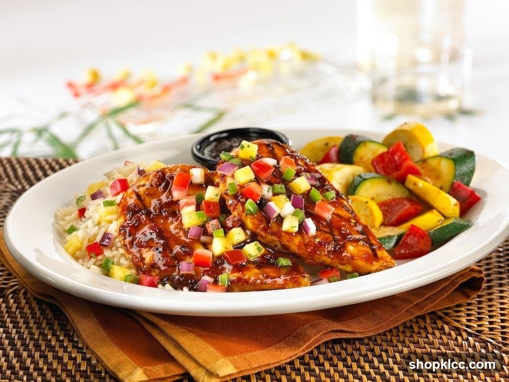 Grilled Chicken with Rice and Vegetables