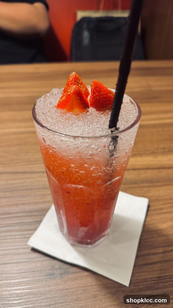 Strawberry slush drink