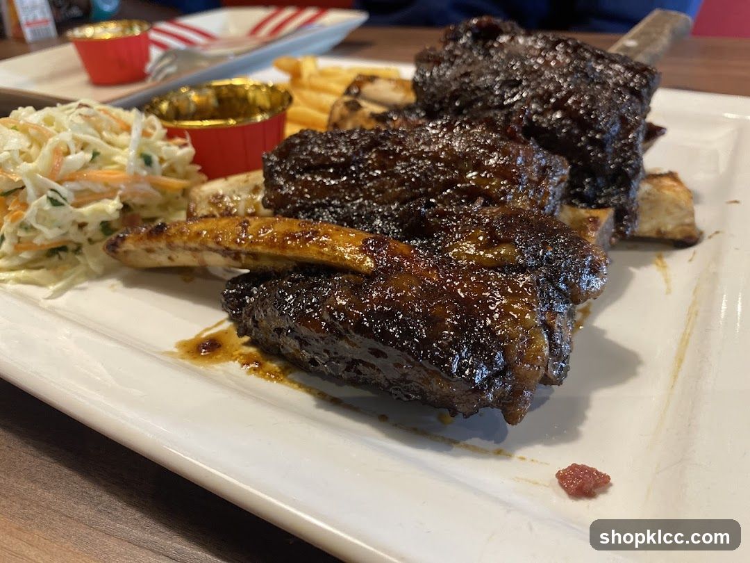Braised Short Ribs with Coleslaw and Fries
