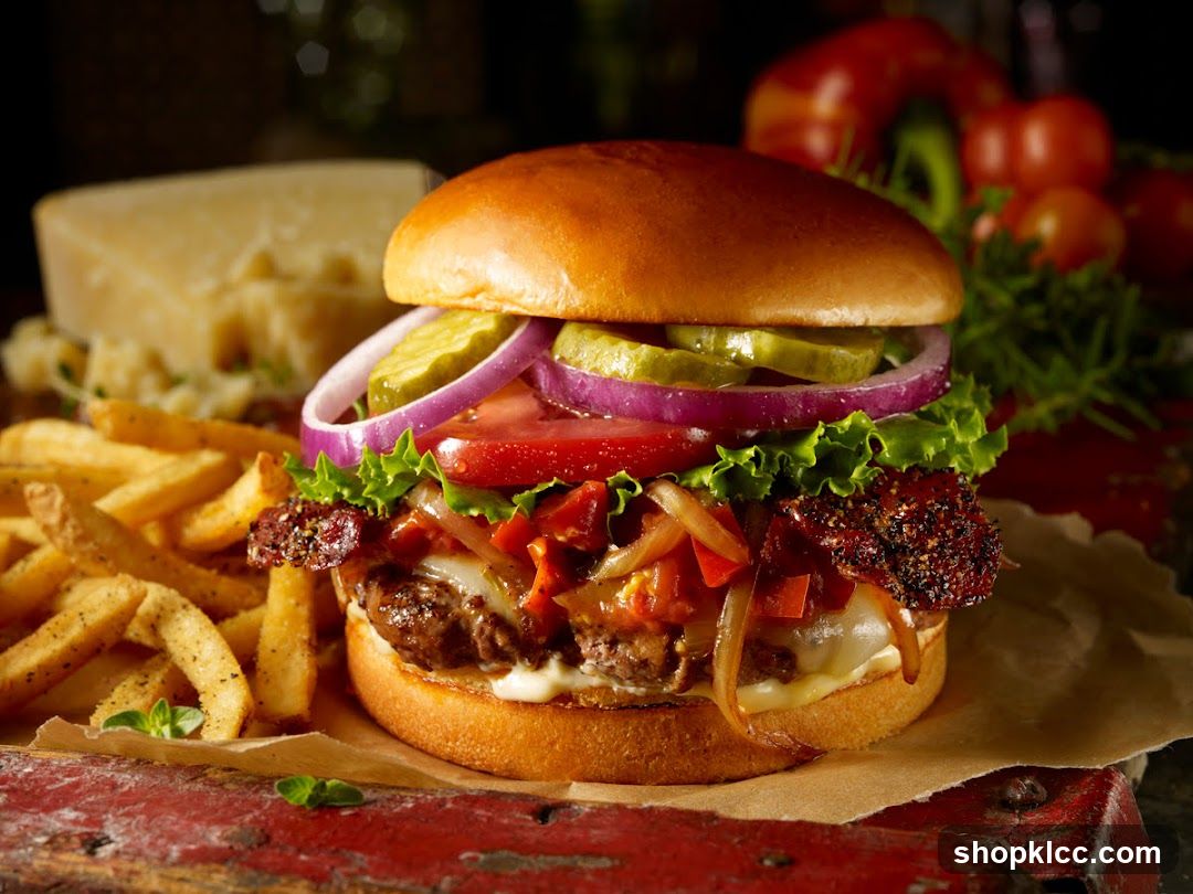 Gourmet Burger with Fries