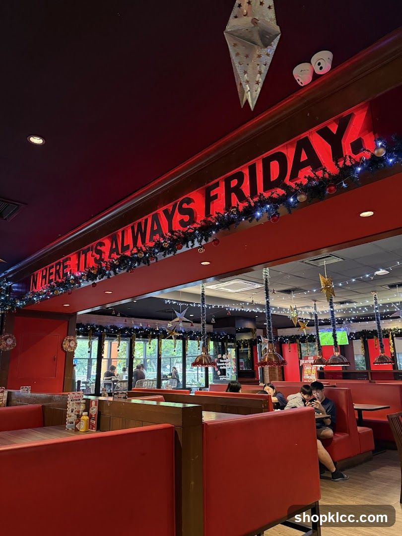 Restaurant Interior with Festive Decorations