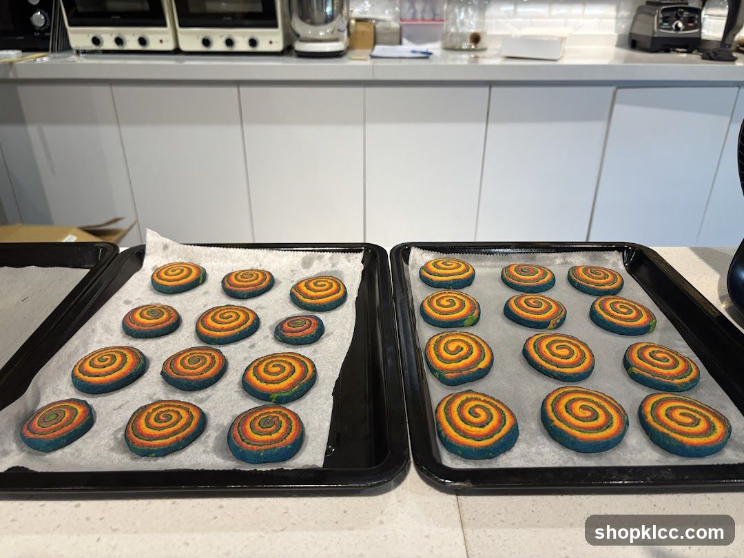 Rainbow Swirl Cookies