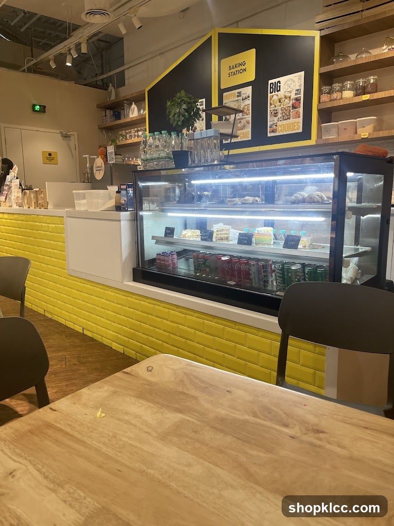 Cafe Interior with Display Case