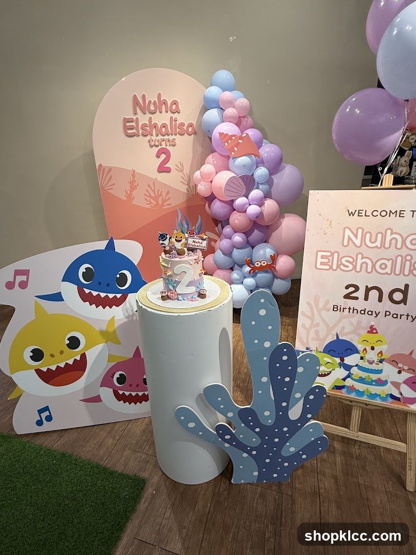 Baby Shark Themed Birthday Party Decorations