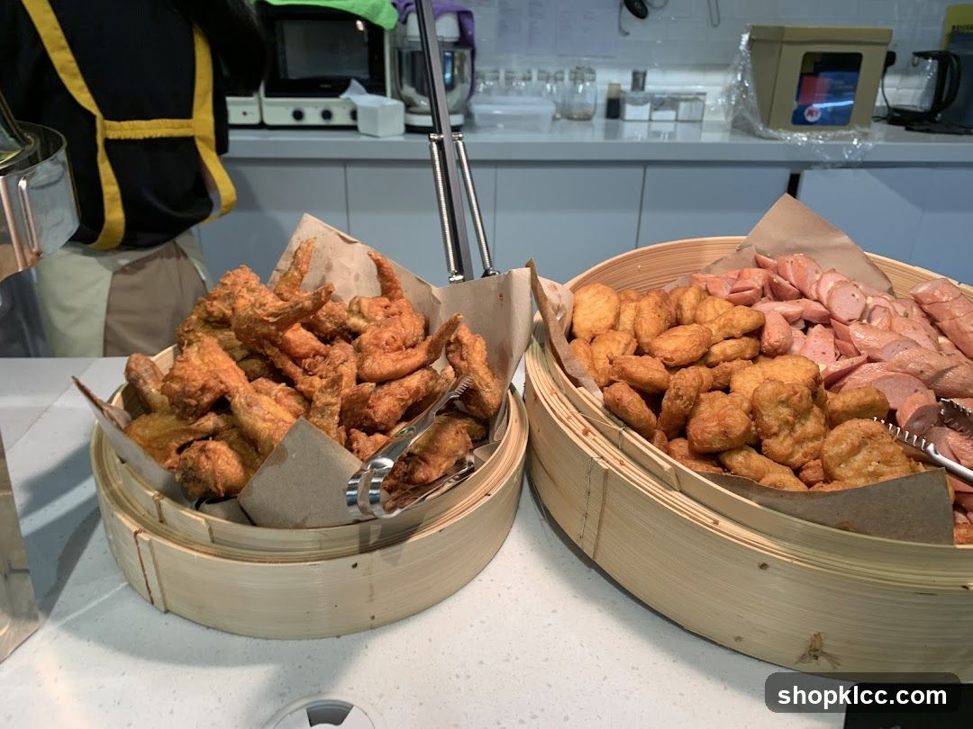 Fried Chicken and Sausages