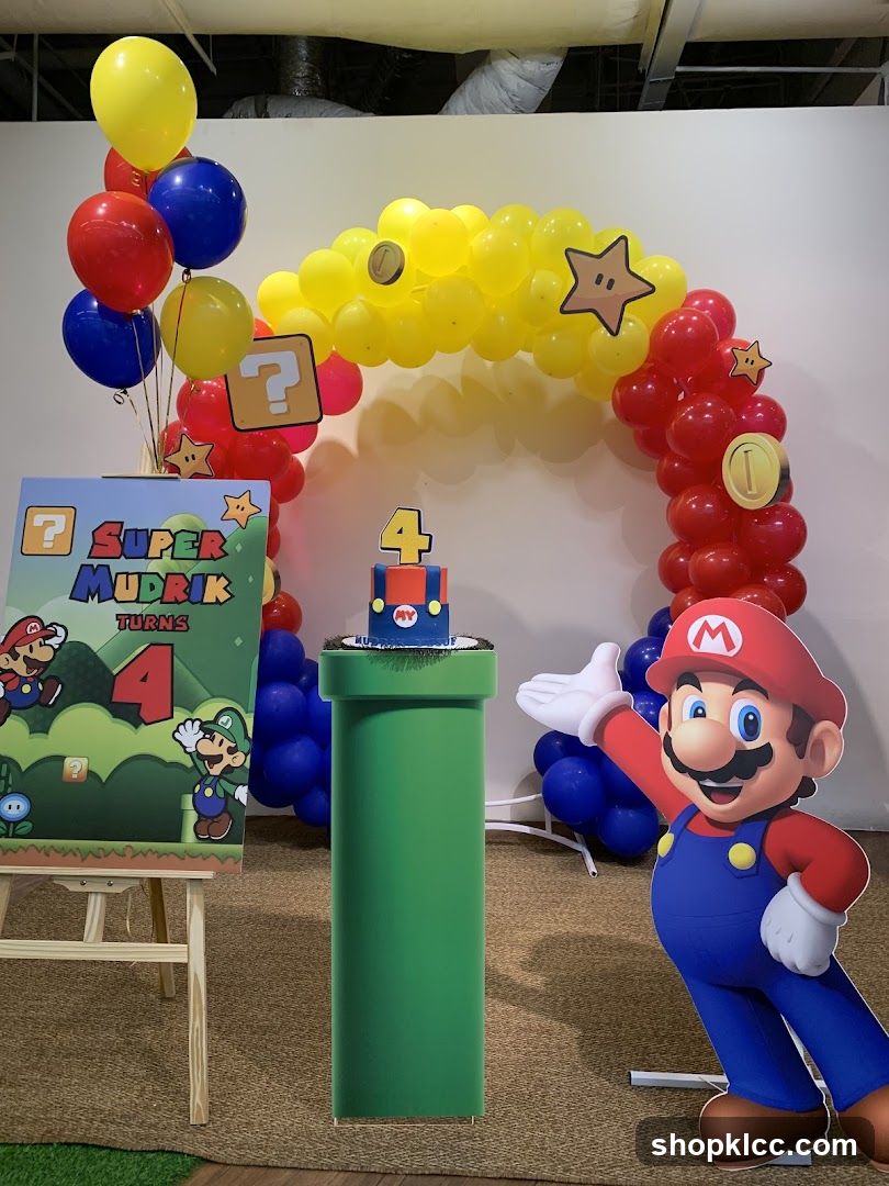 Super Mario Birthday Party Setup