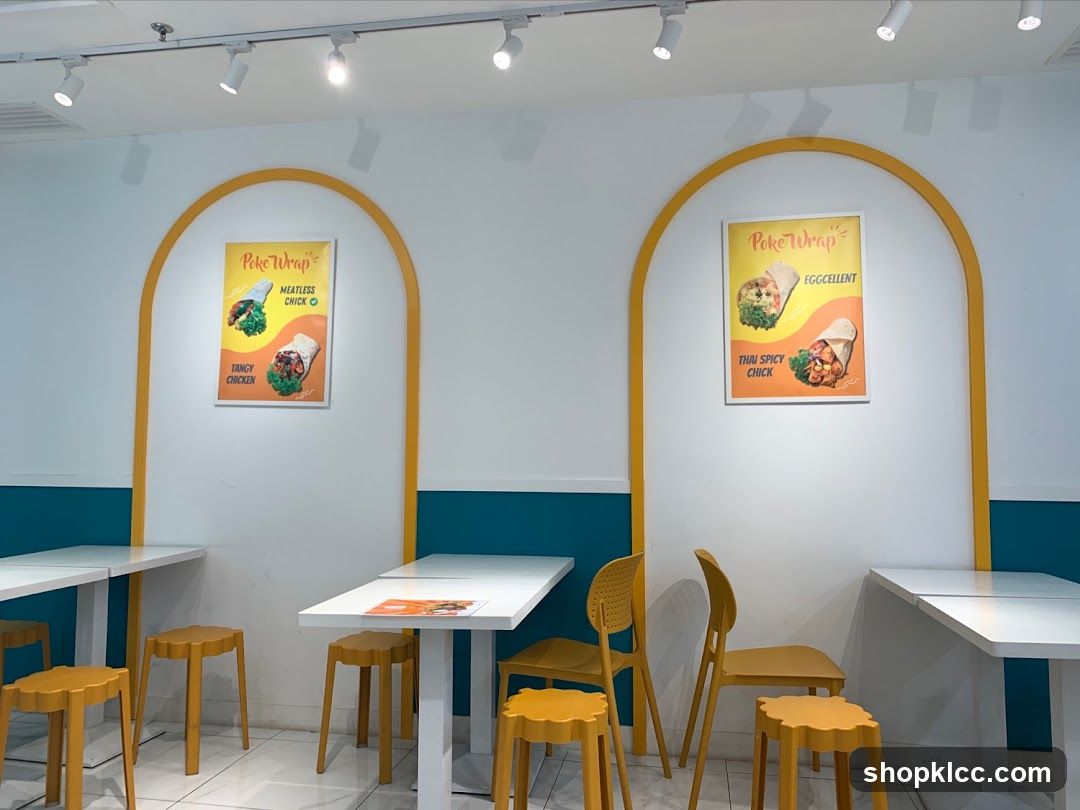Restaurant Interior with Menu Posters
