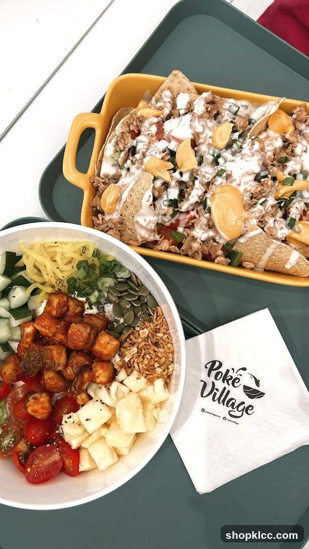 Poke Bowl and Nachos