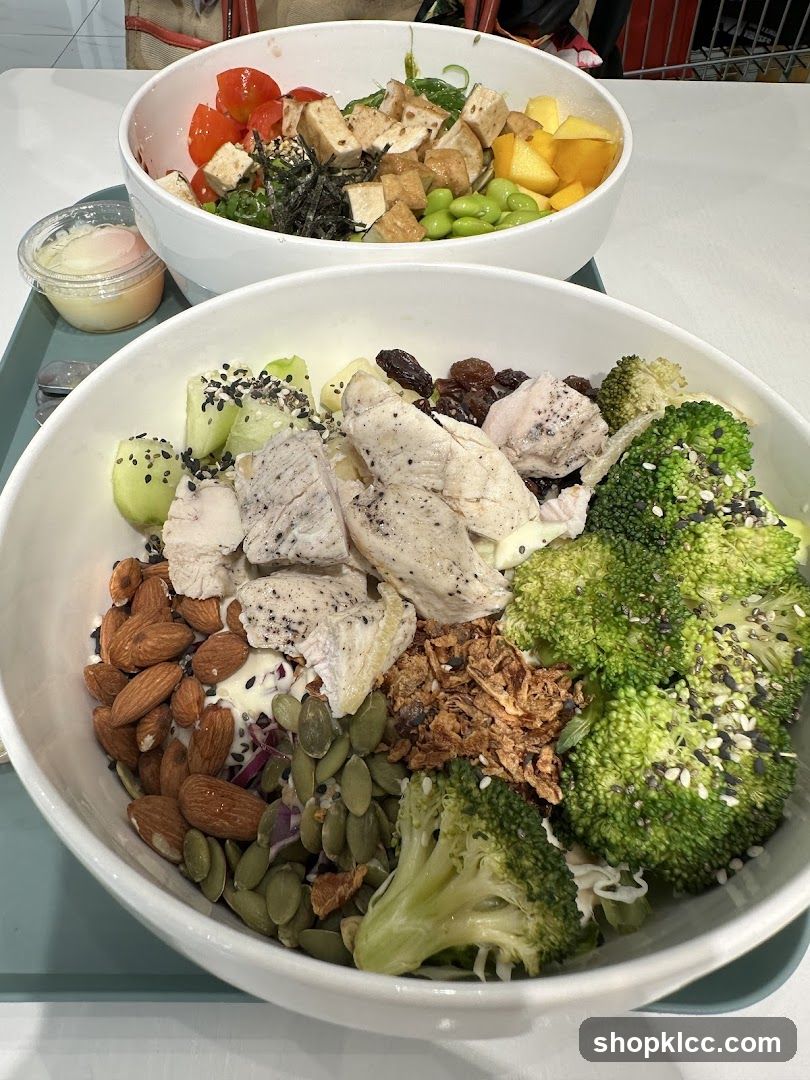 Two bowls of salad