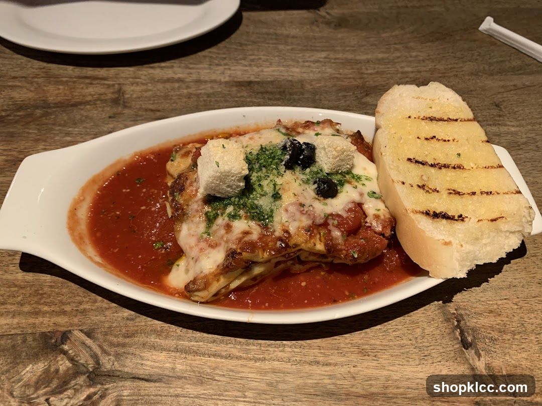 Lasagna with Garlic Bread