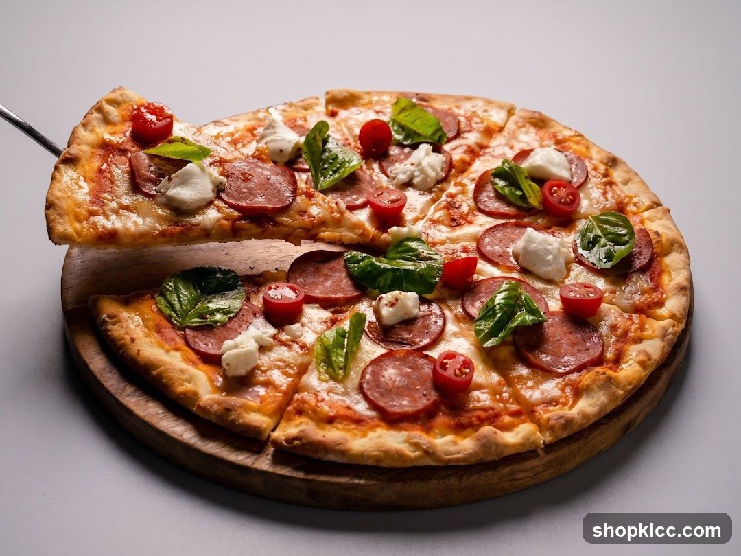 Pizza with Salami and Mozzarella