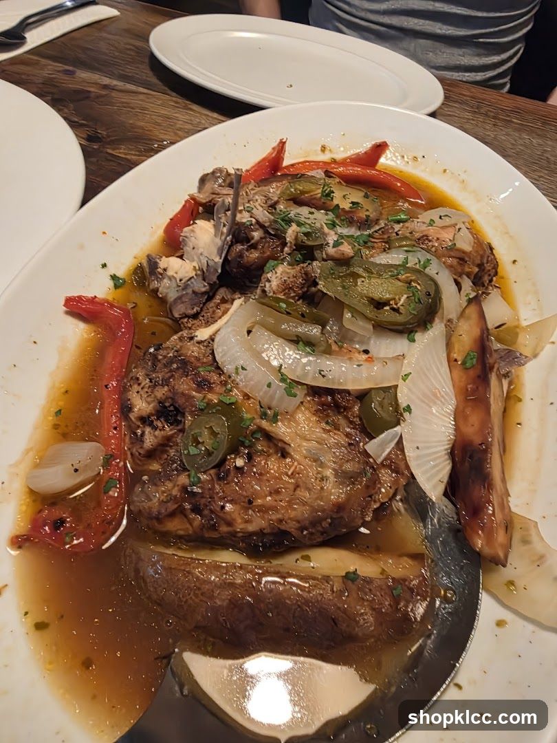 Chicken dish with peppers and onions