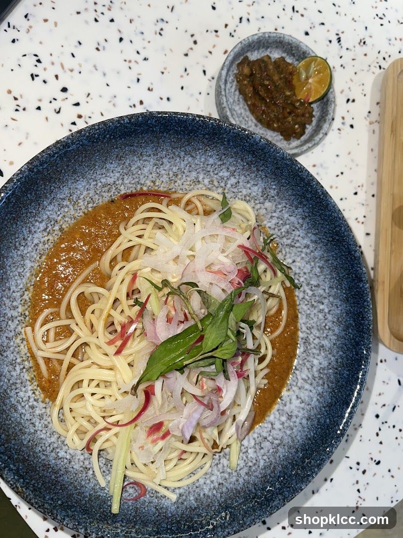 Spaghetti with Sauce and Garnish