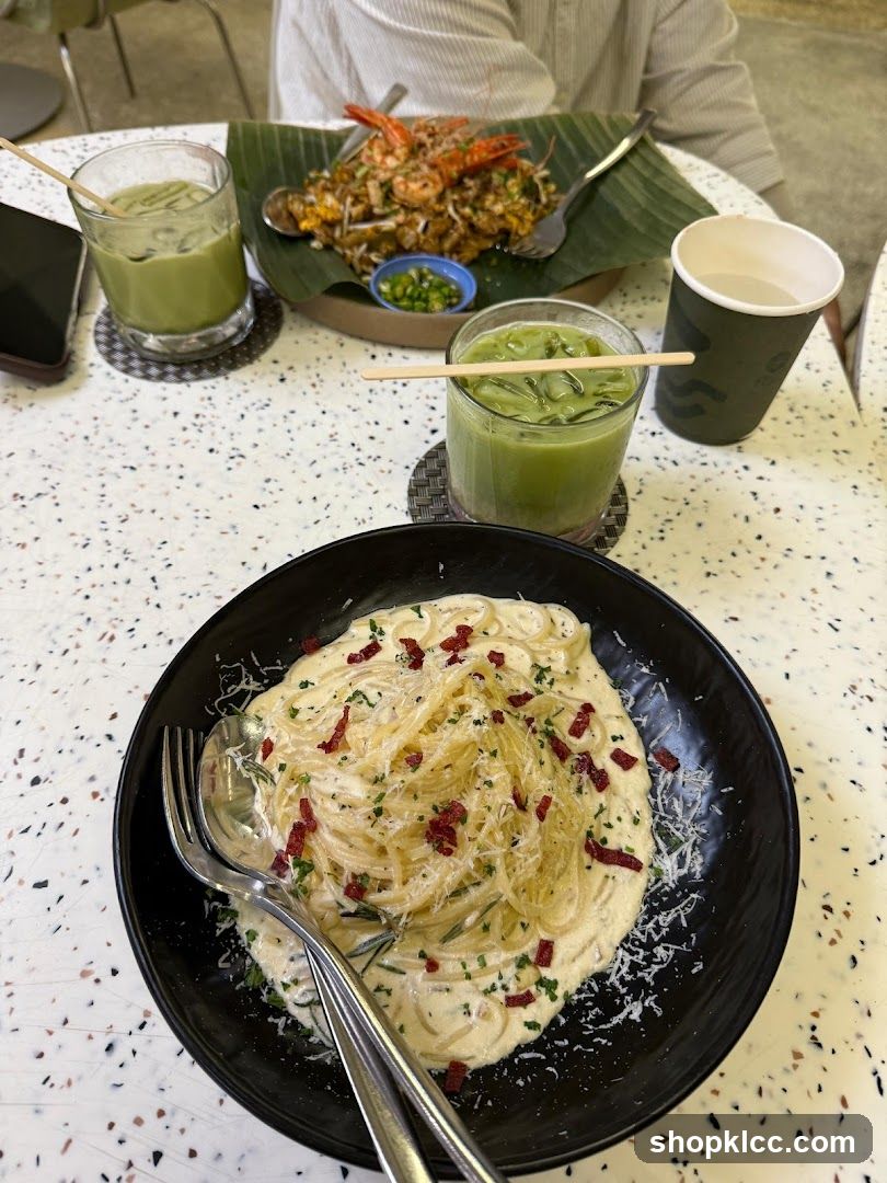 Diners Enjoying Meals