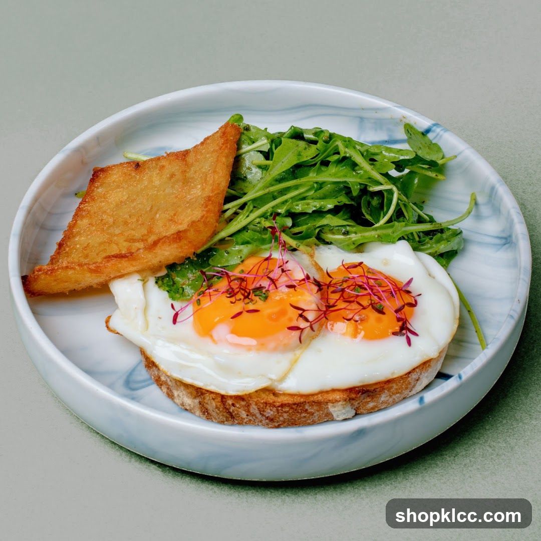 Fried Eggs on Toast with Greens