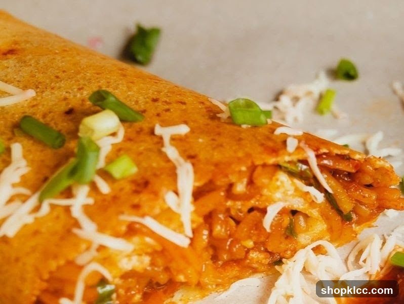 Dosa with Cheese and Scallions