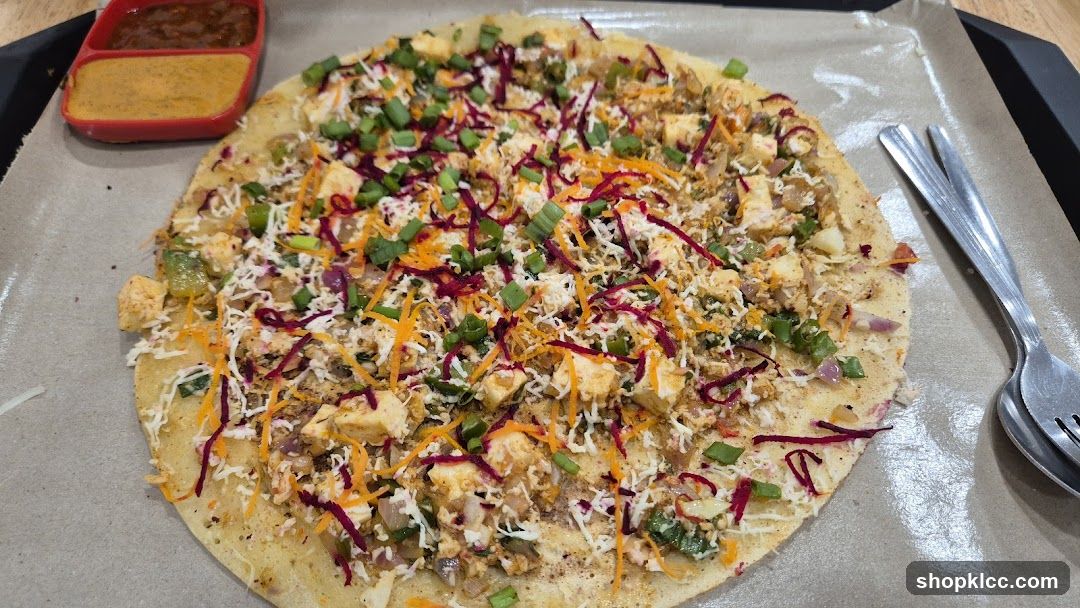 Dosa with Toppings and Chutney