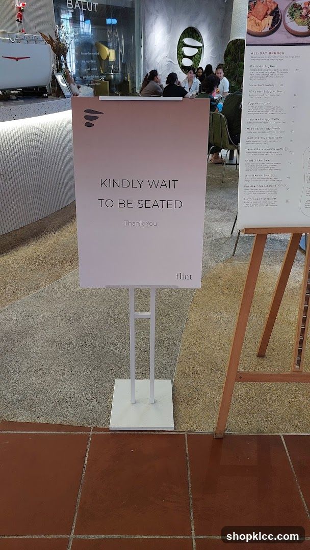 Flint Wait to Be Seated Sign