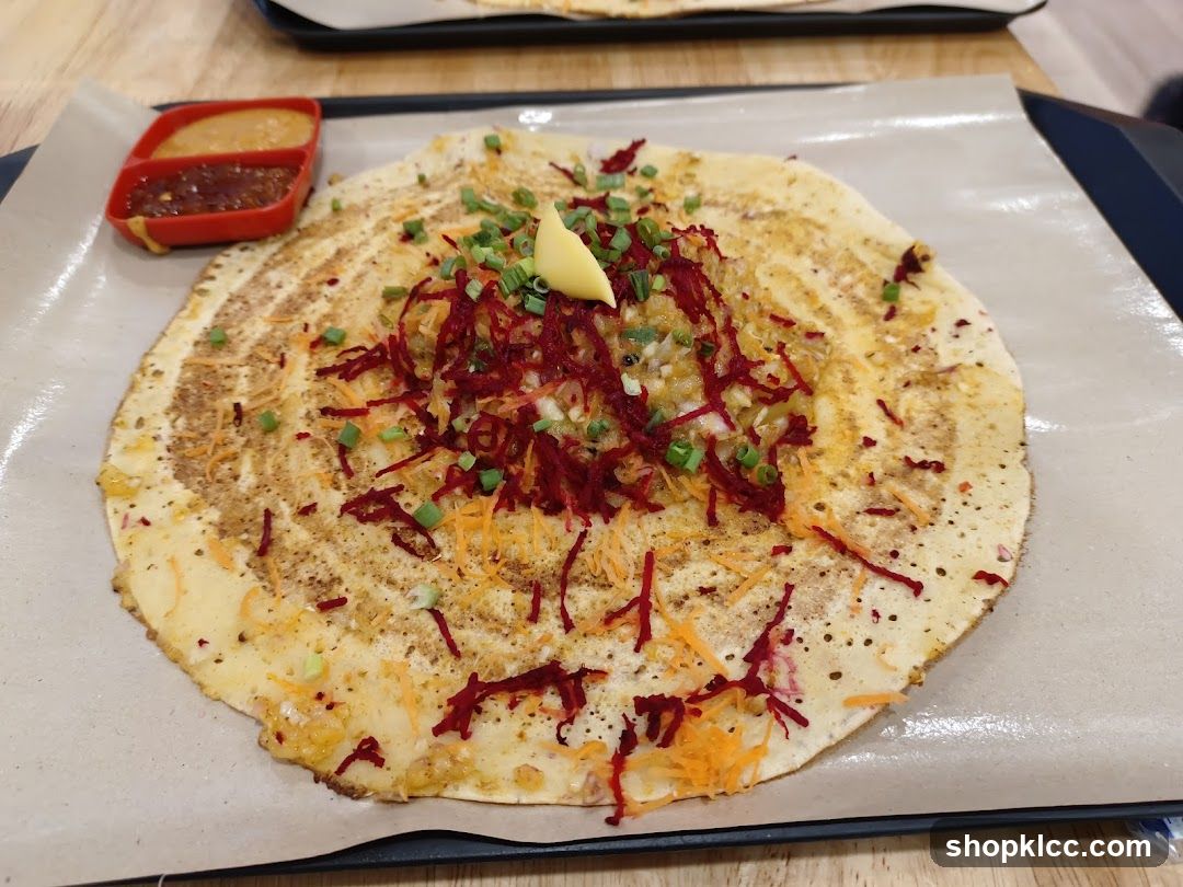 Dosa with Toppings and Chutneys