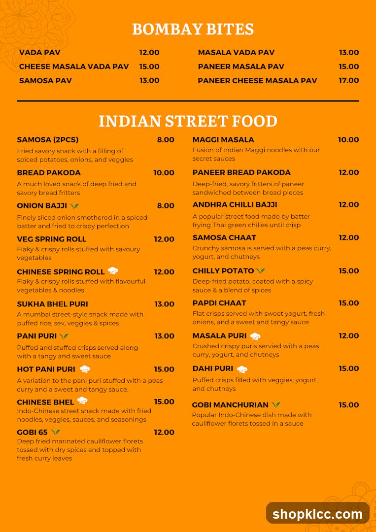 BOMBAY BITES INDIAN STREET FOOD