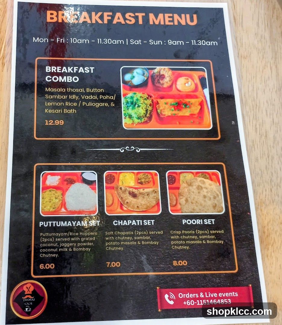 BREAKFAST MENU