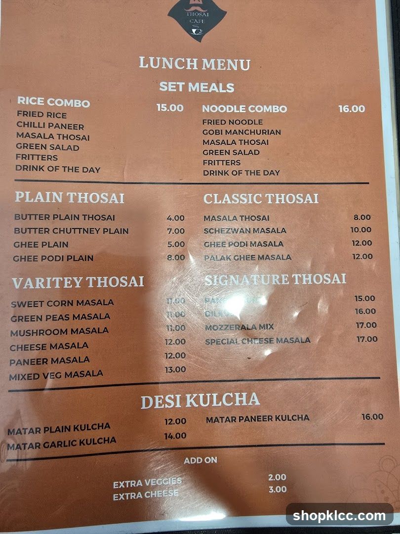 LUNCH MENU
