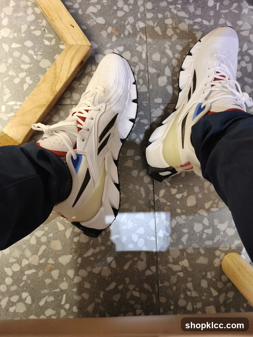 White Reebok Zig Kinetica II Shoes