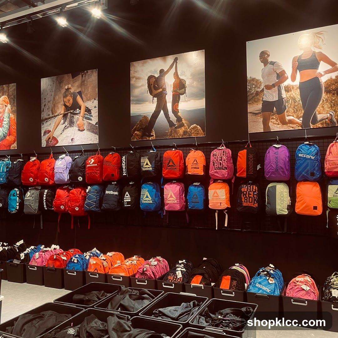 Backpacks and Apparel Display