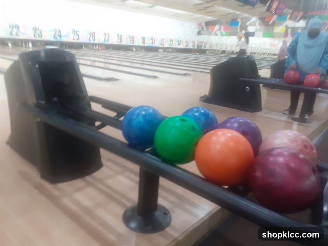 Bowling Alley with Colorful Balls