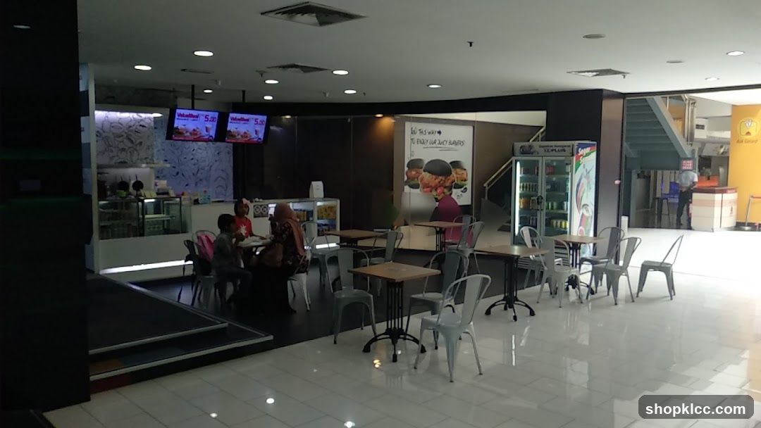 Food court seating area