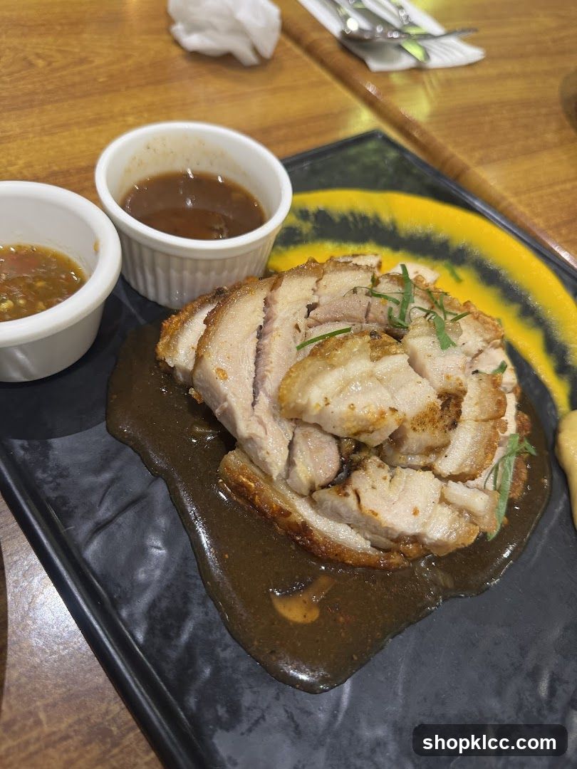 Crispy Pork Belly with Sauces