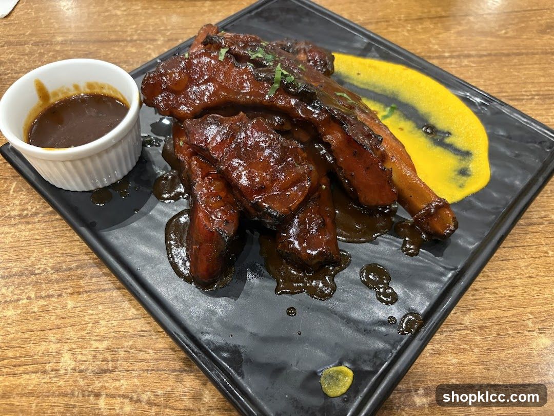 BBQ Ribs with Sauce and Puree
