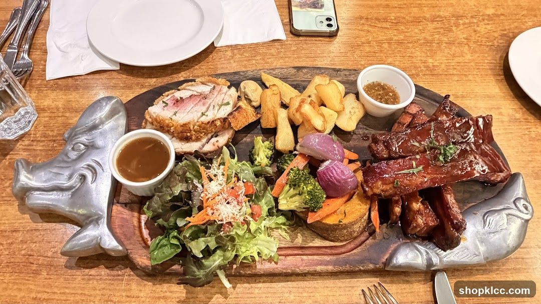 Roast Pork and Ribs Platter