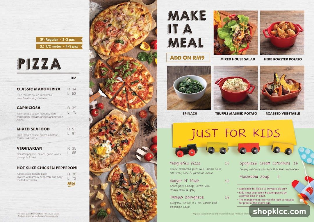 Pizza Menu