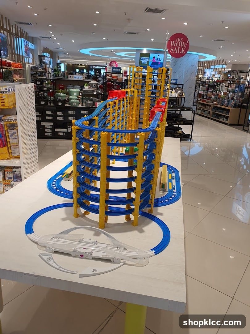 Toy train set display