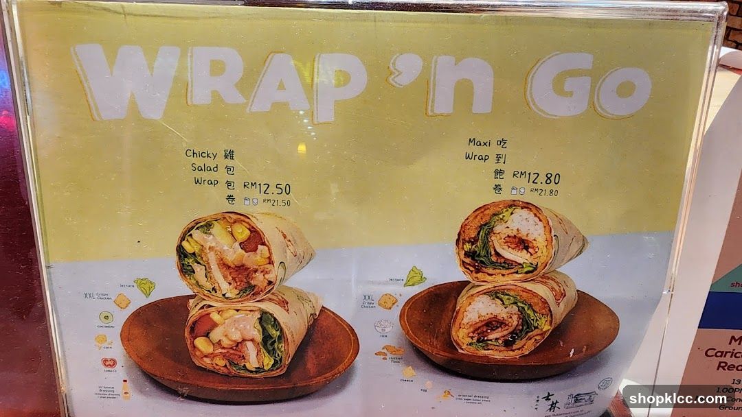 Wrap 'n Go Menu
