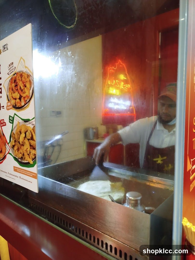 Cook preparing food