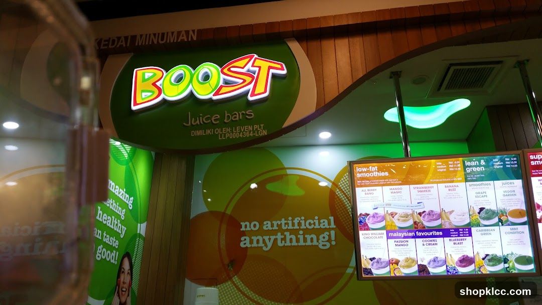 Boost Juice Bars Menu