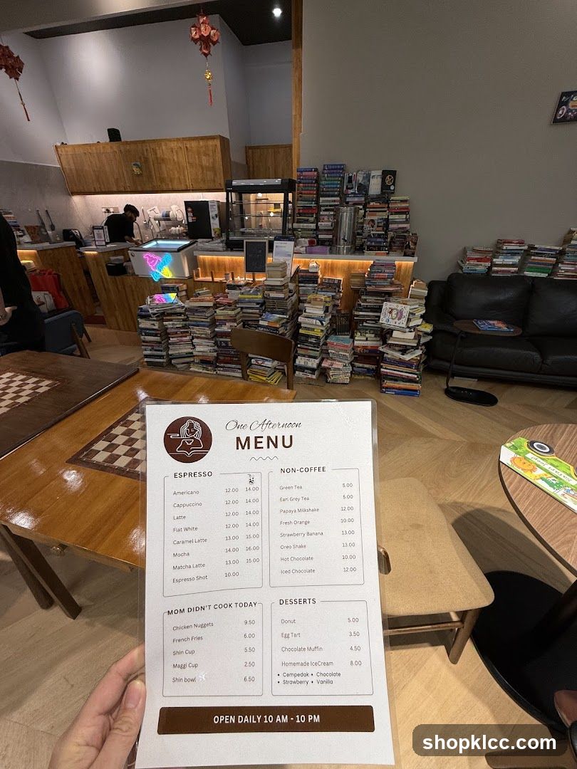 One Afternoon MENU