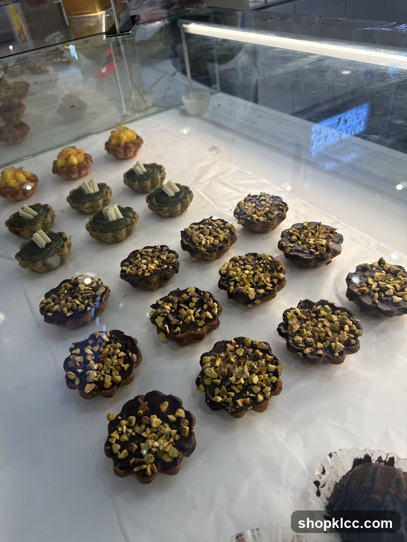 Pastries in a Display Case