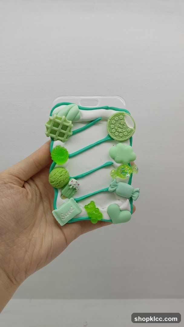 Green Candy-Themed Badge Holder