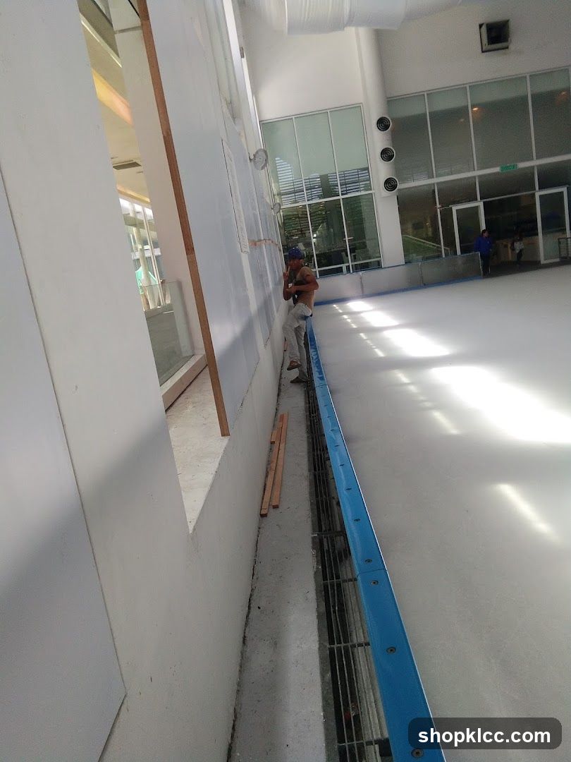 Ice rink under construction